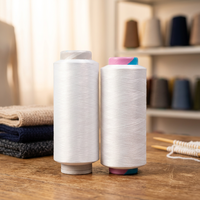 Fil de polyester recyclé T2T B2T DTY 50D 75D 100D 150D noir et blanc pour tissu d'habillement