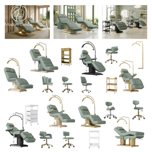 Mobilier de salon esthétique moderne Madam Center, équipement de centre de beauté, cuir de qualité médicale, acier inoxydable, pliable, commercial - Product Image 1