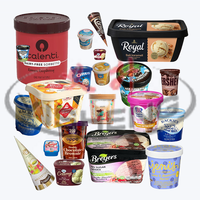 Machine de remplissage et de scellage rotative automatique pneumatique pour crème glacée, gelée, yaourt, boissons, 1 tasse, haute efficacité