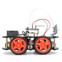 Kit de Coche Robótico 4WD Tscinbuny ZYC0039 con Control Remoto Inalámbrico, Evitación de Obstáculos Ultrasónica, Placas Educativas Gráficas para Makers
