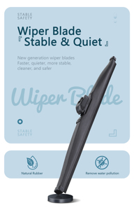 WL629 Essuie-glaces pour neige et pluie, spécifiques hiver, lames d'essuie-glace hivernales anti-gel - Product Image 4