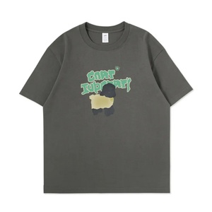High Quality Wholesale Men's Streetwear T-Shirt 100% Cotton Breathable Anti-Pilling Vintage Short Sleeve Casual T-Shirts - Product Image 5