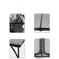 Table de camping pliable en maille métallique 2-en-1, 60x40 cm, en alliage d'aluminium, charge 30 kg, pour pique-nique, barbecue et jardin