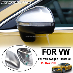 Cubierta de Espejo para Coche <span class=keywords><strong>VW</strong></span> <span class=keywords><strong>Passat</strong></span> B8 <span class=keywords><strong>CC</strong></span> Arteon <span class=keywords><strong>R</strong></span> <span class=keywords><strong>Line</strong></span> Cromo Mate Plateado, Carcasa Protectora para Espejo Retrovisor, Estilo de Coche - Product Image 6