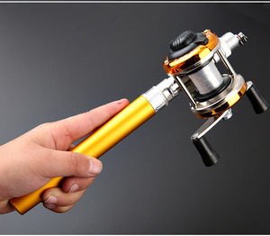 Canne à pêche de poche portable en aluminium télescopique 1m 1.6m Canne à pêche pour stylo - Product Image 5