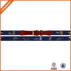 Nuovissimo Stile Cintura di Lusso <span class=keywords><strong>in</strong></span> Vera <span class=keywords><strong>Pelle</strong></span> per Golf con Ricamo a Punto Croce per Uomo e <span class=keywords><strong>Donna</strong></span> con Fibbia <span class=keywords><strong>in</strong></span> Ottone Massiccio - Product Image 5