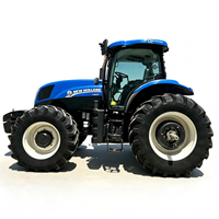 Tracteur à roues 4x4 d'occasion Holland T1404B 160 CV Moteur Diesel FPT Boîte de vitesses Bleu et Noir Premium 99% Neuf