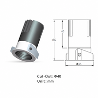 Plafonnier encastré LED COB 15W certifié SAA, anti-éblouissement, dimmable, IP54, CRI90, pour intérieur