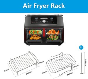 Ninja Dual Oven Accessory Set Reusable Rectangle Non-Stick <strong>Silicone</strong> <strong>Air</strong> <strong>Fryer</strong> <strong>Basket</strong> with Liners Baking Dishes &amp; Pans - Product Image 2