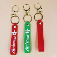 Porte-clés et dragonne de poignet tendance, motif lettres colorées, série Noël, pendentif de sac, petit cadeau, accessoires