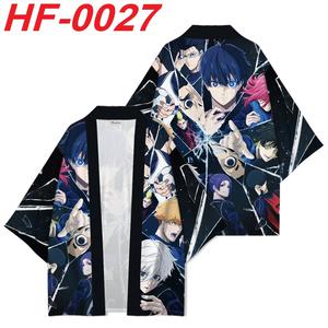 8 Styles <span class=keywords><strong>Anime</strong></span> <span class=keywords><strong>Blue</strong></span> <span class=keywords><strong>Lock</strong></span> Cosplay T-Shirt Cape Japonais <span class=keywords><strong>Anime</strong></span> Kimono Haori Yukata Vêtements Unisexe - Product Image 5