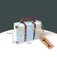Boîte à bonbons en papier en forme de valise de luxe Mini valise créative Cadeaux de fête de mariage Emballage de boîte à chocolat pour biscuits au sucre