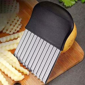 Utensilios de Cocina, Cuchillo para Patatas de Acero Inoxidable, Cortador Manual de Patatas y Cebollas, Cortador de Patatas Onduladas, Picador, Herramienta para Hacer Papas Fritas - Product Image 6