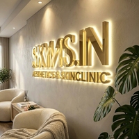 Enseignes LED 2026 pour Salon de Beauté et SPA, Lettres Métalliques Lumineuses, Enseigne Personnalisée pour Entreprise, Signalétique Rétroéclairée