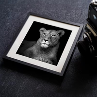 Cadre photo mural en plastique personnalisé A3 noir et blanc, cadre photo en PVC pour affiche photo A4, cadres muraux simples à poser sur table