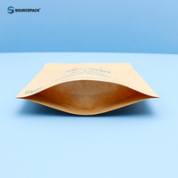 Sachet Doypack Personnalisé en Papier Kraft Écologique avec Fermeture Zip Refermable, Emballage Biodégradable pour Vêtements