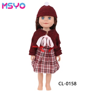 MSYO Poupée Fille DIY de 18 Pouces avec Mini <span class=keywords><strong>Manteau</strong></span> d'<span class=keywords><strong>Hiver</strong></span>, Vêtements et Chapeau en PVC, Jouet pour Enfants - Product Image 1