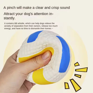 Balle en latex pour animaux de compagnie, balle de sport, jouet pour mâcher pour chiens, nettoyage des dents, jouet sonore, interaction avec les animaux de compagnie - Product Image 2
