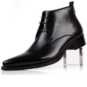 Elegantes Botas de Tobillo con Cordones para Hombre, de Cuero Genuino, con Diseño de Parches, Antideslizantes y Resistentes, para Otoño/Invierno - Product Image 6