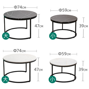 Nordic-style light luxury coffee <b>table</b>, <b>small</b> apartment living room combination sofa side <b>table</b>, balcony tea <b>table</b>, coffee - Product Image 2