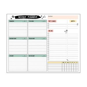 Bloc de notas para planificador semanal, 8,5x11, 52 hojas, organizador, rastreador de hábitos, <span class=keywords><strong>horario</strong></span> diario - Product Image 3