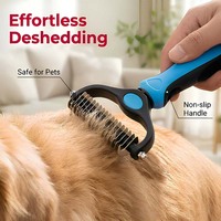 Peigne démêlant professionnel ODPC en acier inoxydable pour animaux à poils longs (chiens et chats) – Vente en gros usine
