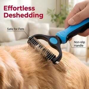 ODPC Professional Stainless Steel Open Knot <strong>Pet</strong> Dematting Comb Grooming <strong>Brush</strong> for Long Haired Dogs and Cats Factory Wholesale - Product Image 4