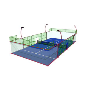 <span class=keywords><strong>Terrain</strong></span> de <span class=keywords><strong>padel</strong></span> panoramique professionnel extérieur avec toit en tente et équipement - Product Image 2