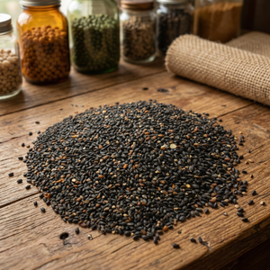 Graines de Sabja Naturelles, Graines de Basilic, Ocimum Basilicum, Matière Végétale Séchée, Ingrédient Alimentaire de Qualité, Origine Inde - Product Image 2