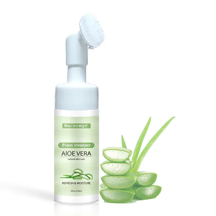 OEM/ODM Private Label Deep Cleansing Massage Foam Facial Cleanser Moisturizing Aloe Vera Salicylic Acid Face Wash