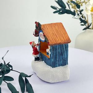 <b>LED</b> Cross Border Resin Small Christmas Hut Color Luminous Tabletop Ornament Gift for Holiday Tree & <b>Ball</b> Decorations Wholesale - Product Image 4