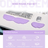 Ailes forme de nuage repose-poignet tapis de souris anti-dérapant PC tapis de bureau mousse à mémoire repose-poignet tapis de souris ergonomique dactylographie accessoires de bureau