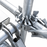 Andamio de Anillo con Refuerzo Diagonal de Alta Resistencia, Galvanizado en Caliente, Directo de Fábrica, para Soporte de Encofrado de Hormigón en Edificios de Gran Altura
