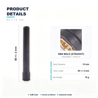 Antenne WiFi 2.4G en caoutchouc, connecteur SMA mâle, 3dBi omnidirectionnelle, 2400-2483MHz, 80mm, fixation par vis, antenne externe pour routeur, IPC, IoT
