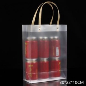 Custom Clear PVC/PP <b>Transparent</b> Rectangle Side Gusset Shopping Tote <b>Bag</b> Moisture Proof Feature - Product Image 3