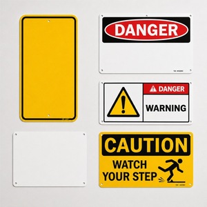 Panneaux Métalliques Personnalisés Lumineux Nocturnes en Aluminium Vierge pour Signalisation d'Avertissement, Gravure et Sérigraphie pour Panneaux Publicitaires - Product Image 1
