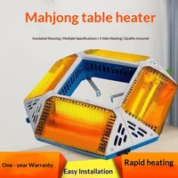 Table de Mahjong et table à manger avec chauffage électrique quatre côtés, chauffage rapide et économe en énergie, quatre pieds, prise standard