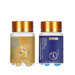 Extratos Animais Populares: Comprimidos Mastigáveis de Ginseng e Chifre de Veado para Homens, Pílulas Nutritivas de Peptídeos de Ostra para a Saúde, Validade de 2 Anos - Product Image 1