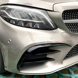 Pour Mercedes Benz Classe C C200 C260 W205 2019 2020 2021 : Lame de pare-chocs avant, séparateur, spoiler, cache de feux de brouillard, grille, autocollant - Product Image 2