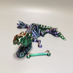 Juguete Antiestrés de Plástico Impreso en 3D, Modelo de Dinosaurio Tiranosaurio Rex Articulado, Esqueleto de 17/25 cm, Giratorio, para Regalo - Product Image 2