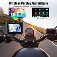 Pantalla de Navegación para Motocicleta Impermeable IP67, Compatible con CarPlay Inalámbrico, BSD, Control Remoto, TPMS y Grabación en Bucle.