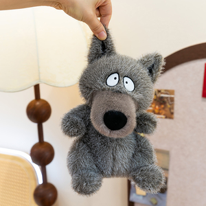 ตุ๊กตาหมาป่าจมูกใหญ่น่ารัก ของเล่นตุ๊กตาสัตว์นุ่มนิ่ม ของขวัญสำหรับเด็ก ขายส่งขายปลีก หมาป่าตัวร้าย ตุ๊กตานอนกอดสำหรับเด็ก - Product Image 3