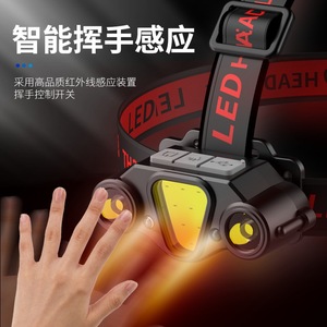 Ledhead LED Headlamp Rechargeable Lithium <b>Battery</b> 120lm W White <b>Light</b> Outdoor Fishing Hands Free Motion <b>Sensor</b> - Product Image 1