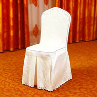 Ensemble de nappes et housses de chaise de luxe personnalisées en polyester uni, avec housses de chaise à nœud fendu, pour tables rondes et lieux de réception
