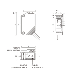 مستشعر ليزر KJT TOF لرصد النقل كاشف كهروضوئي وقت الطيران مع توافق الأتمتة الصناعية - Product Image 5