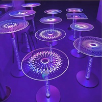 Table de Bar Élégante et Innovante avec Éclairage Intelligent de Style Moderne
