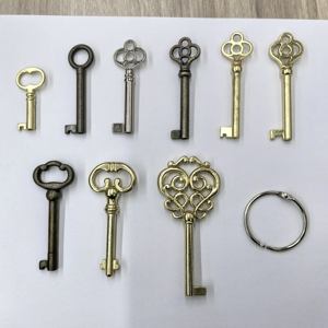 विंटेज कंकाल के लिए विंटेज कंकाल कुंजी प्राचीन पीतल अलंकृत विटोरियन शैली - Product Image 1