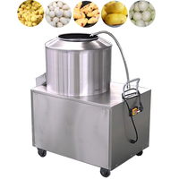 Commerciële Automatische Aardappelwasmachine Aardappelschilmachine Aardappelschiller Chips Snijmachine