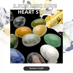 Piedra de Cristal Natural en Forma de Corazón, 2.5cm, Parte Posterior Plana, Pulida, Ecológica, para Reiki y Sanación Energética (Sin Cristal) - Product Image 2