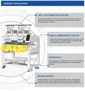 Dahao เมนบอร์ดเครื่องปักผ้าที่นอน2หัวพื้นที่ทำงาน700X400เครื่องปักแบบกำหนดเองสำหรับปากีสถาน - Product Image 4